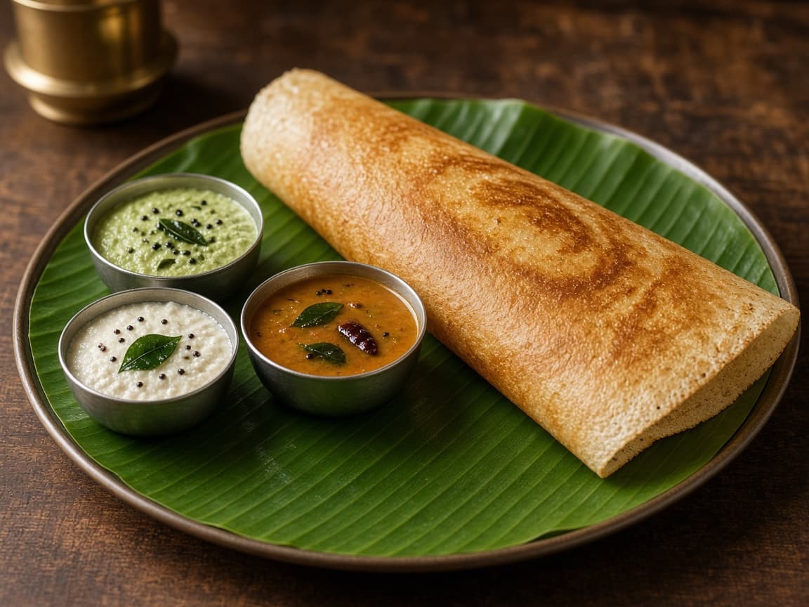 Masala dosa plate