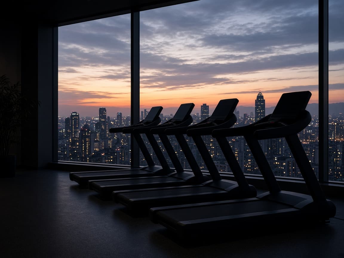 Evening gym view